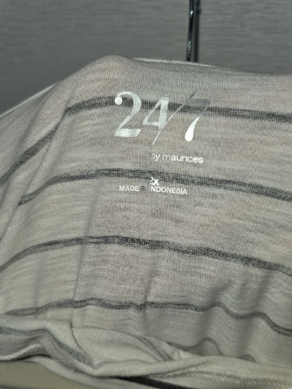 Maurices White Tee with Black Stripes - Picture 2 of 2